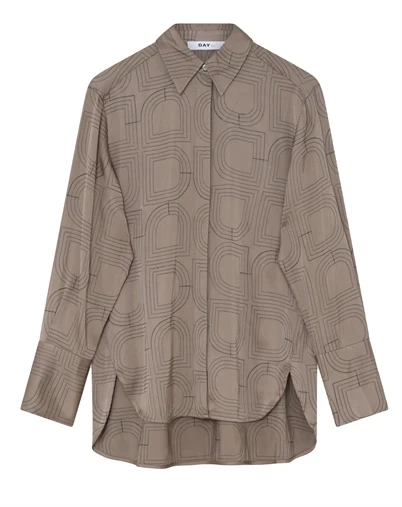 Day Birger et Mikkelsen - Stella Fluid Viscose Stitch Bluse - Walnut